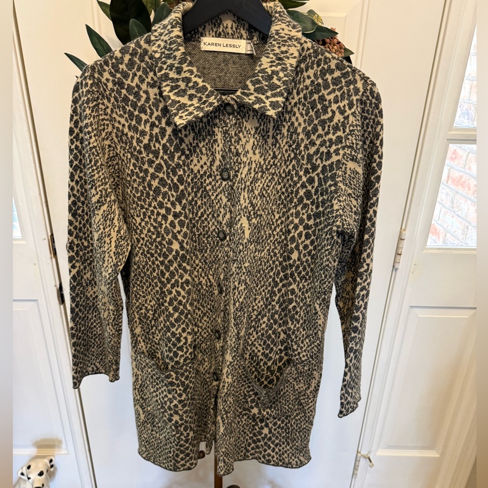 Karen Lessly Snakeskin Print Python Print Longlin… - image 1